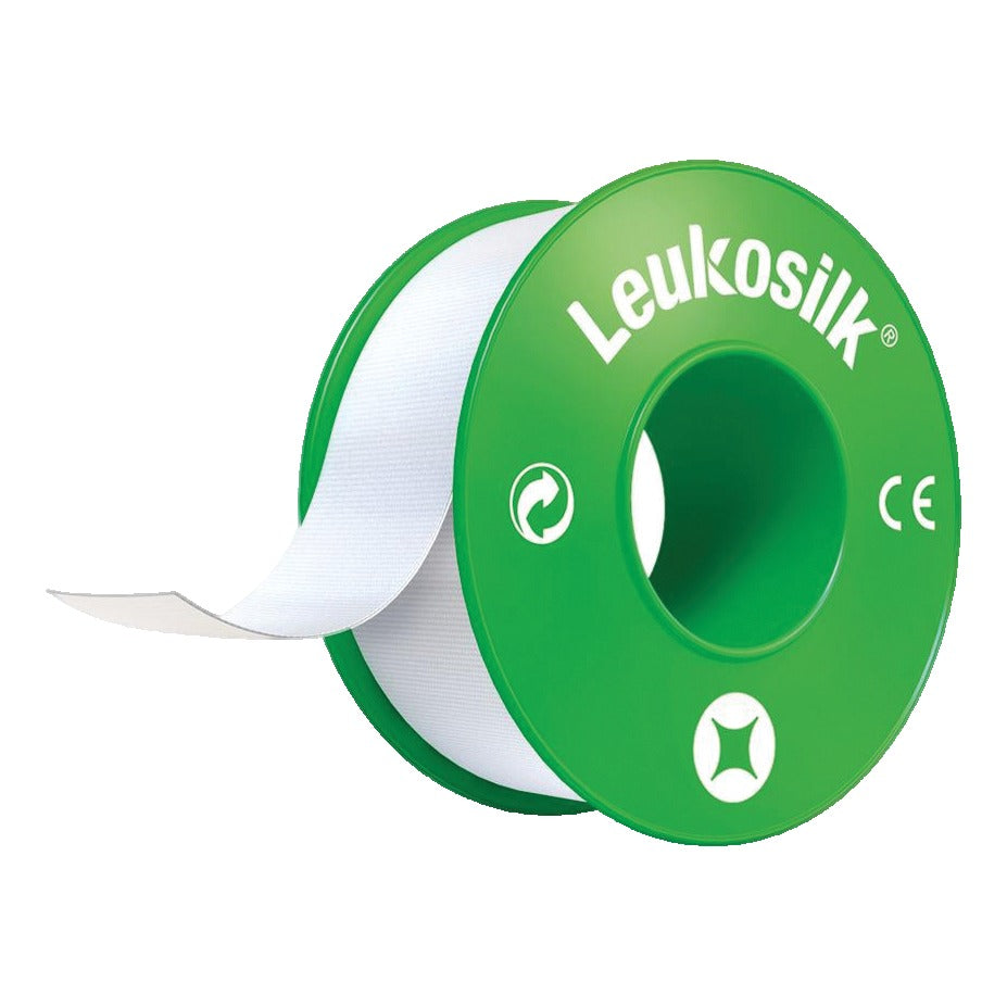 Leukosilk Cerotto Su Rocchetto Traspirante E Ad Alta Resistenza Delicato Sulla Cute Sensibile - Bianco 5m X 1,25cm