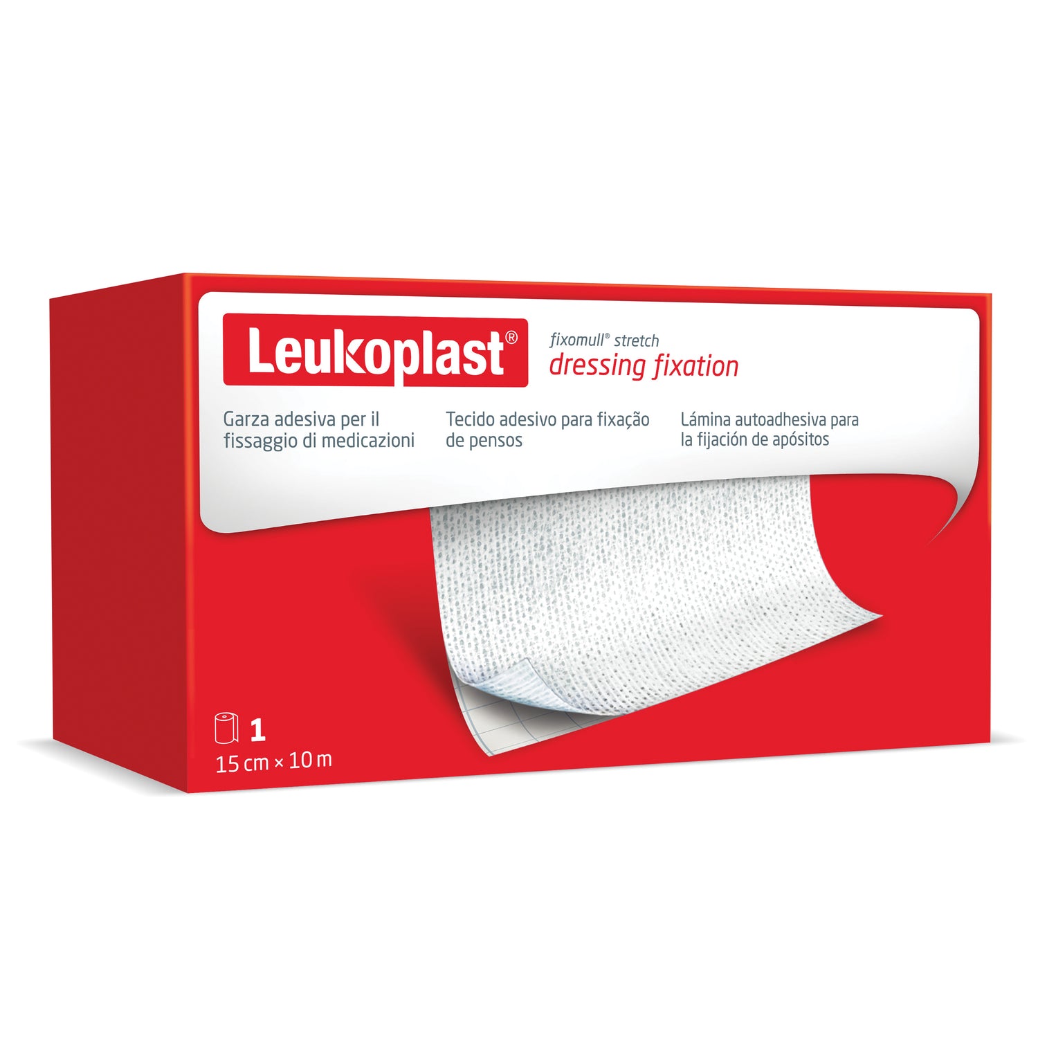 Leukoplast Fixomull Stretch Garza Autoadesiva 10mt x 15cm