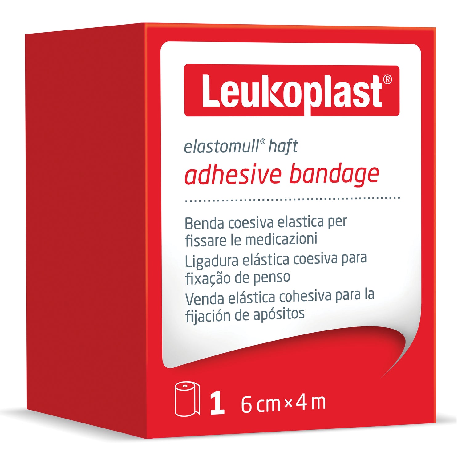 Leukoplast Elastomull Half - Benda Elastica Coesiva Compressione Forte 6cm x 4m
