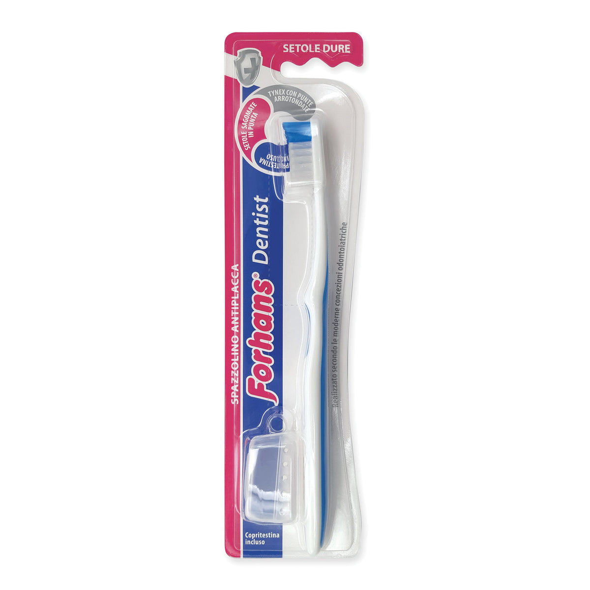 Forhans Dentist | Spazzolino Antiplacca Setole Dure con Copritestina  