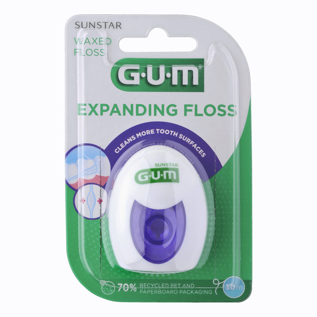 GUM Expanding Floss | Filo Interdentale Espandibile | 30 m  