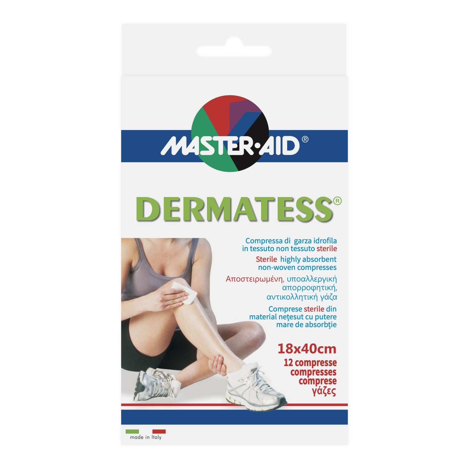 Master Aid Dermatess Compresse Di Garze Sterili 18x40cm 12 Pezzi