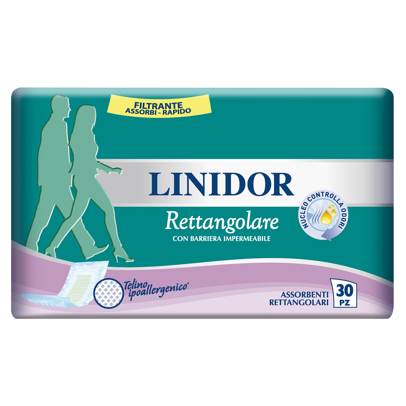 Linidor Pannoloni Rettangolari Con Barriera 30 Pezzi