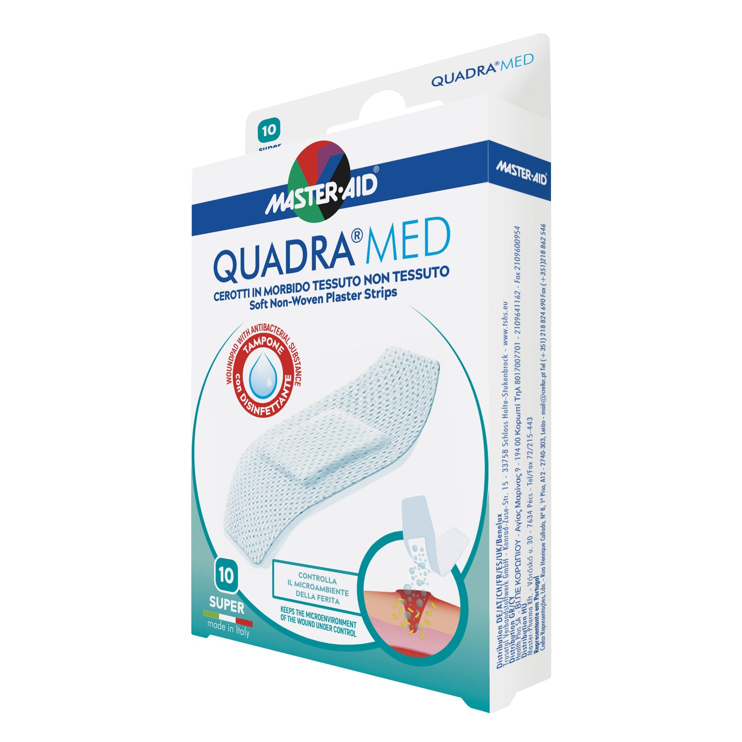 Master Aid Quadramed Cerotti Super 86 X 39mm 10 Pezzi