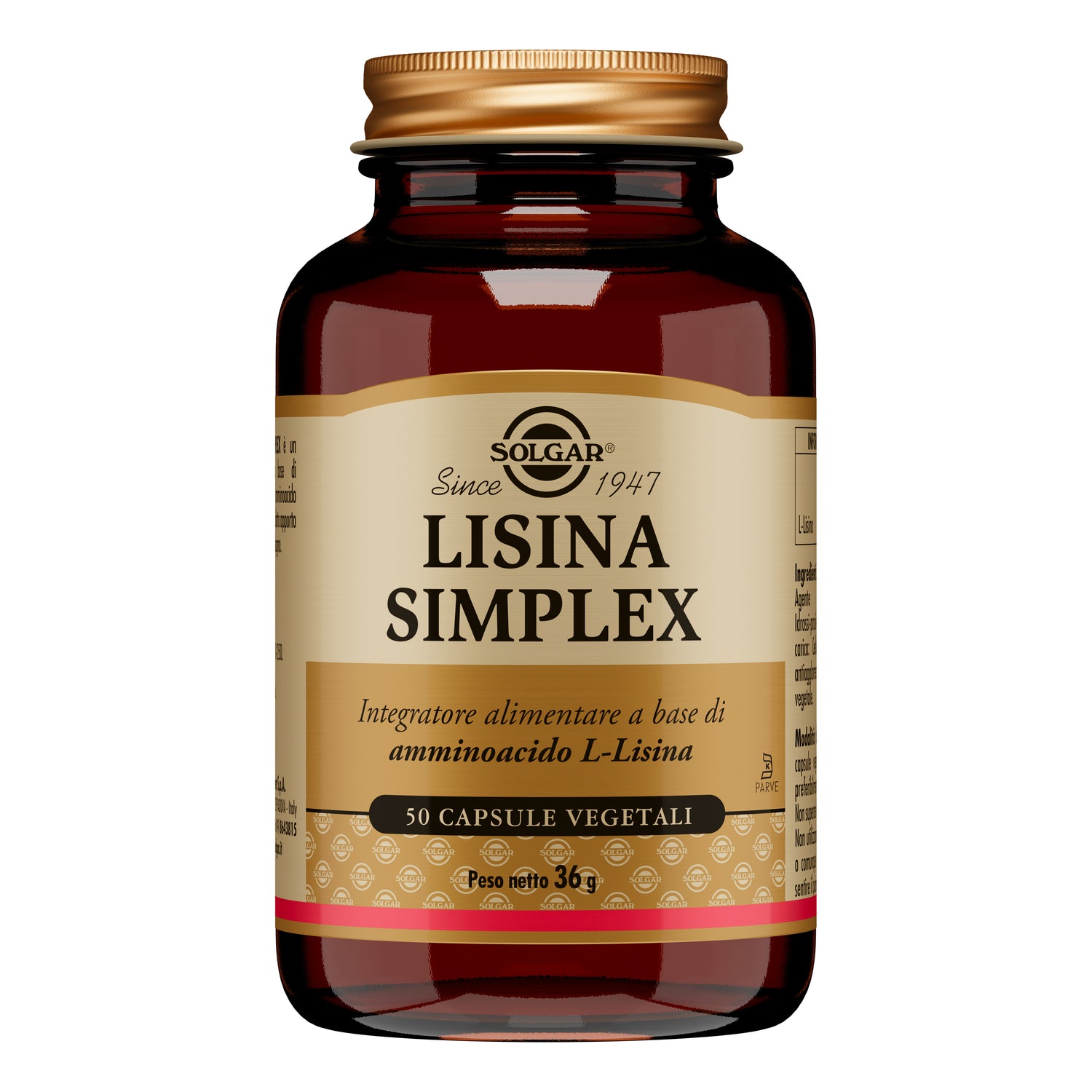 Solgar - Lisina Simplex 50 Capsule Vegetali