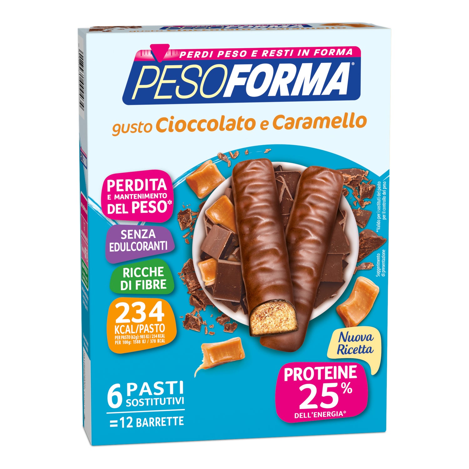 PESOFORMA BARR CIOCC CARAM 12P