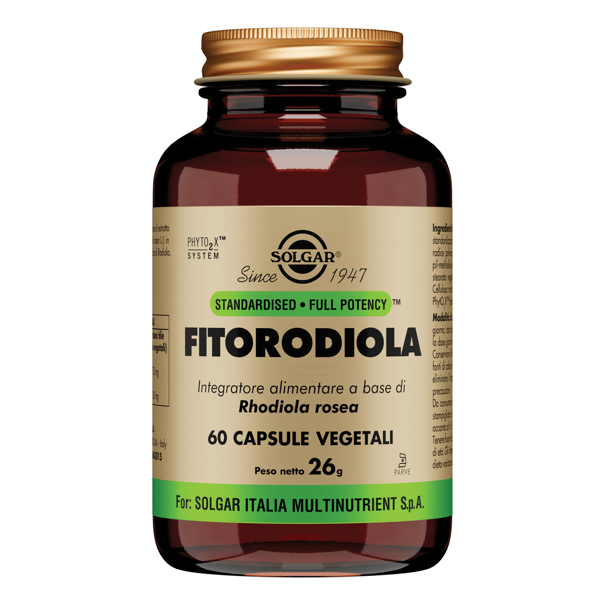 Solgar - Fito Rodiola 60 Capsule Vegetali  