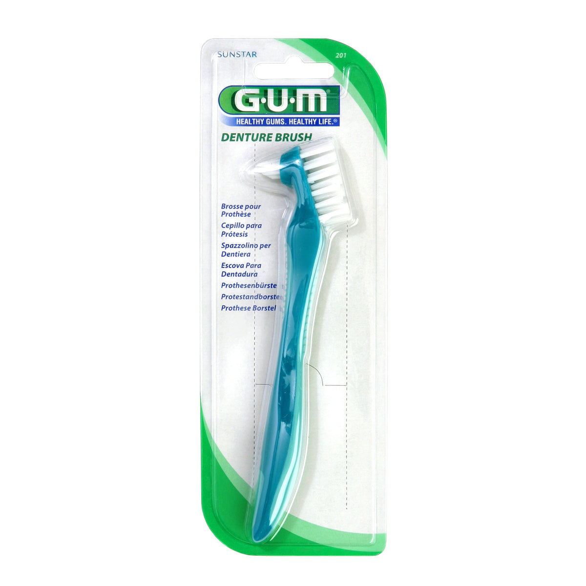 GUM Denture Brush 201 | Spazzolino per Protesi Dentale  
