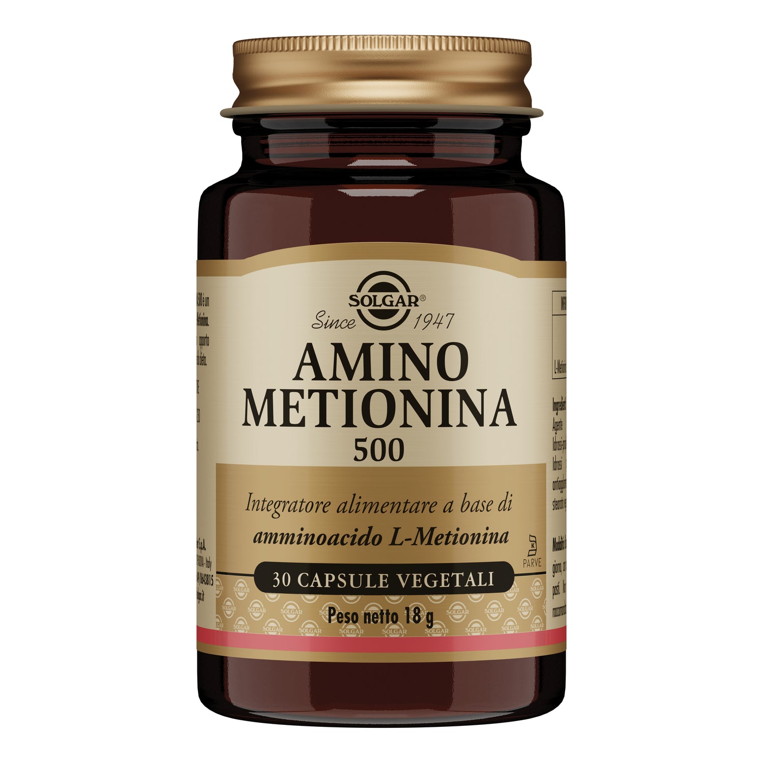 Solgar - Amino Metionina 500 30 Capsule Vegetali
