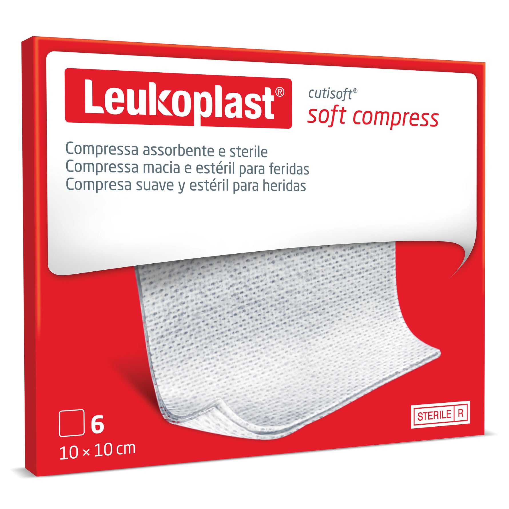 Leukoplast Cutisoft Garza Sterile 10 x 10cm 6 Pezzi
