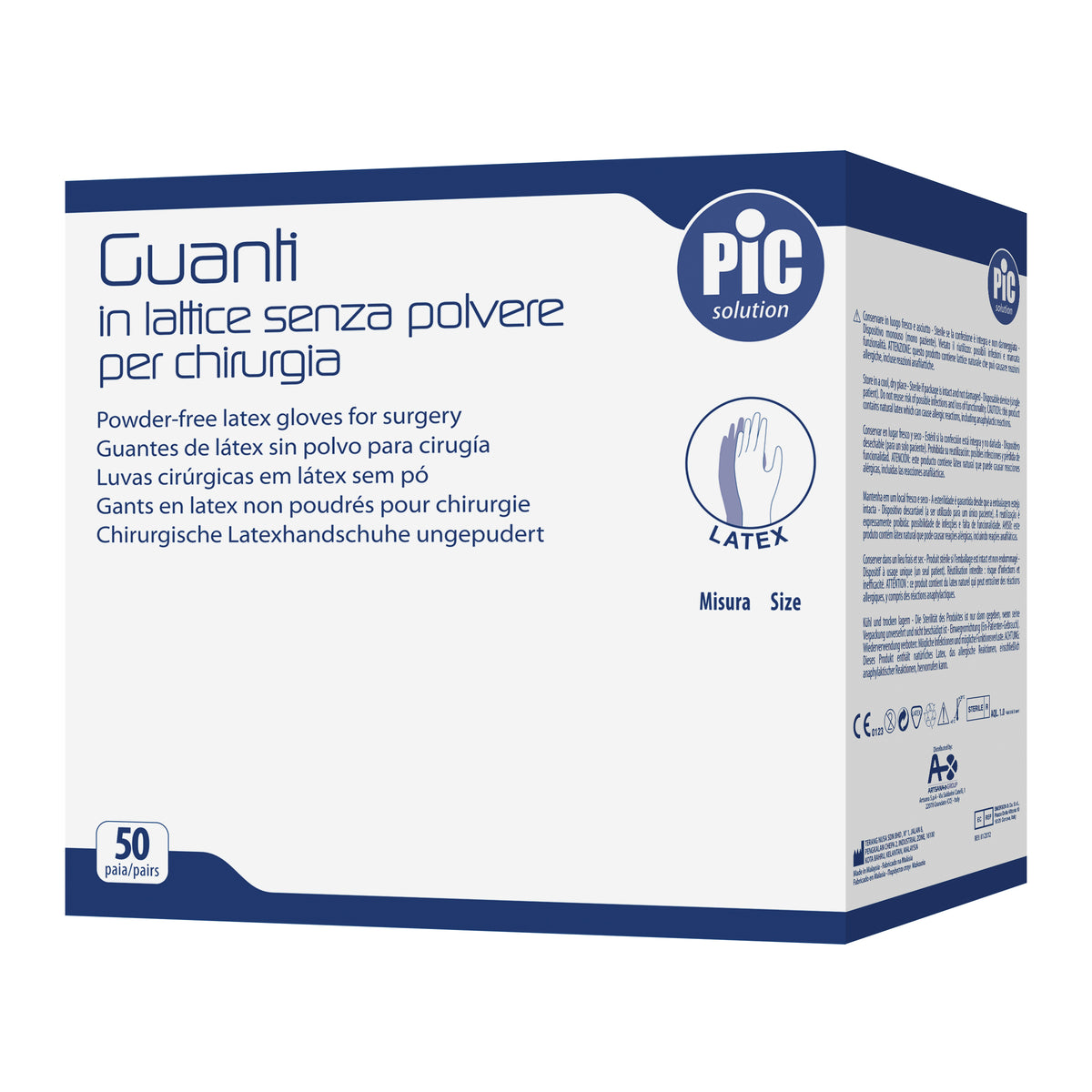 GUANTI PIC CHIR S/POL 8 ST  