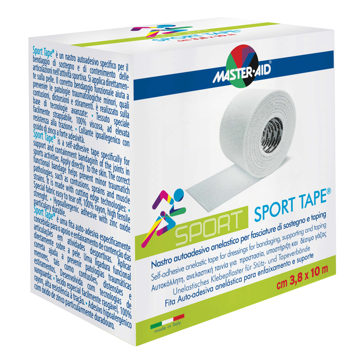 Master Aid Sport Tape Nastro Autoadesivo Anelastico 3,8cm X 10m  