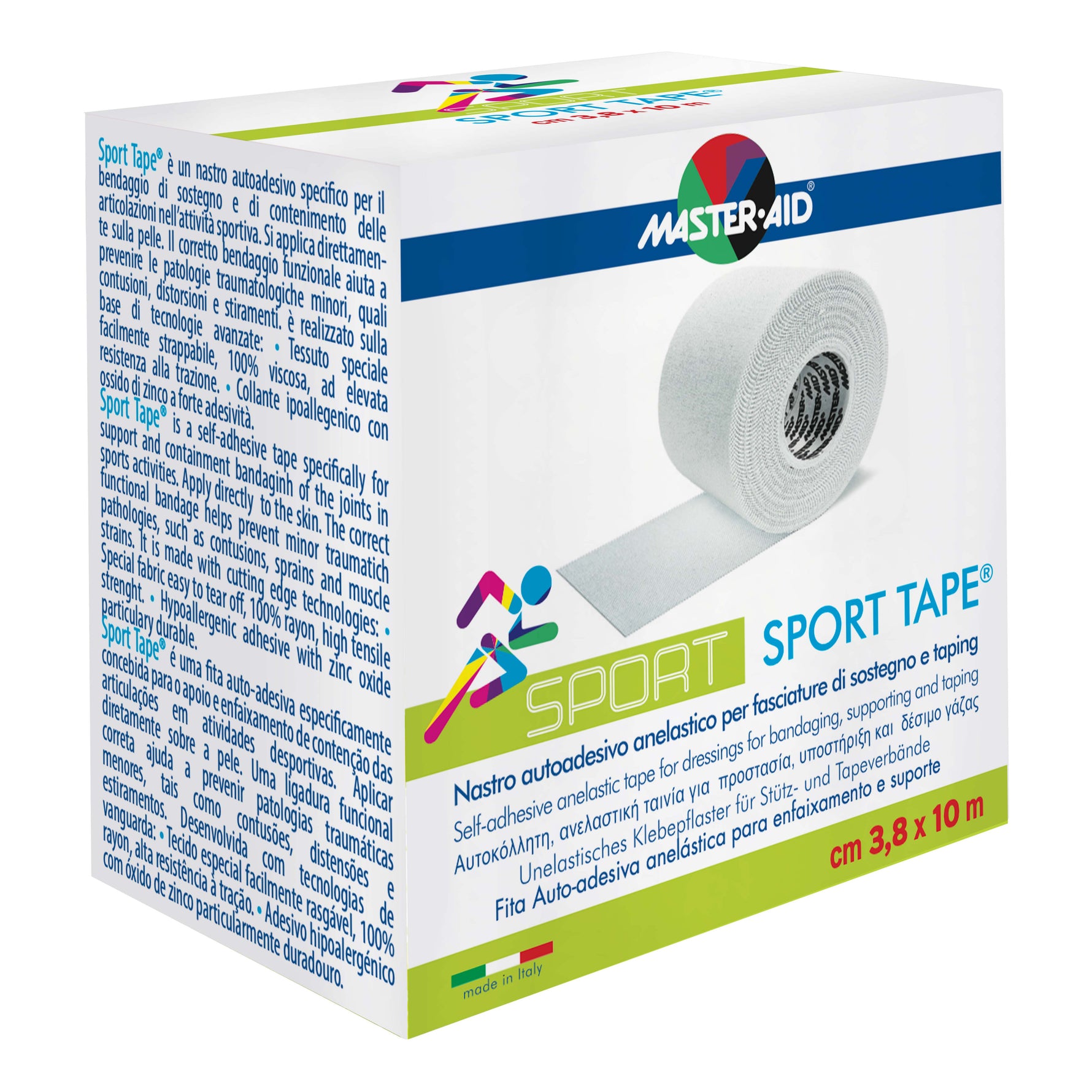 Master Aid Sport Tape Nastro Autoadesivo Anelastico 3,8cm X 10m
