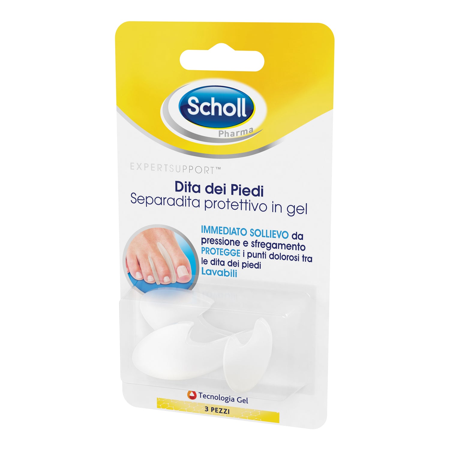 Scholl Separadita Anatomico in Gel 3 Pezzi
