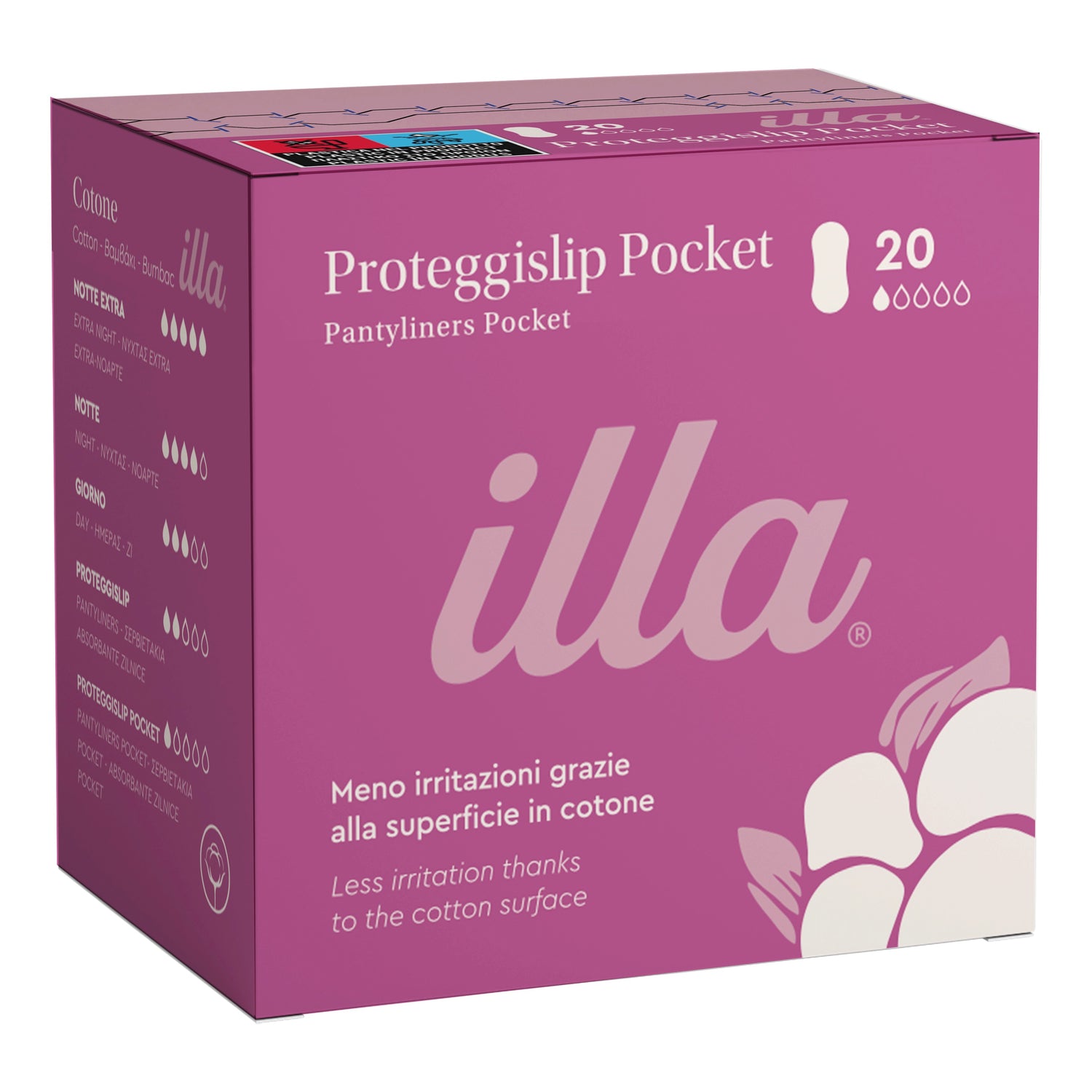 ILLA Care | Proteggislip Pocket Con Superficie In Cotone | 20 Pezzi