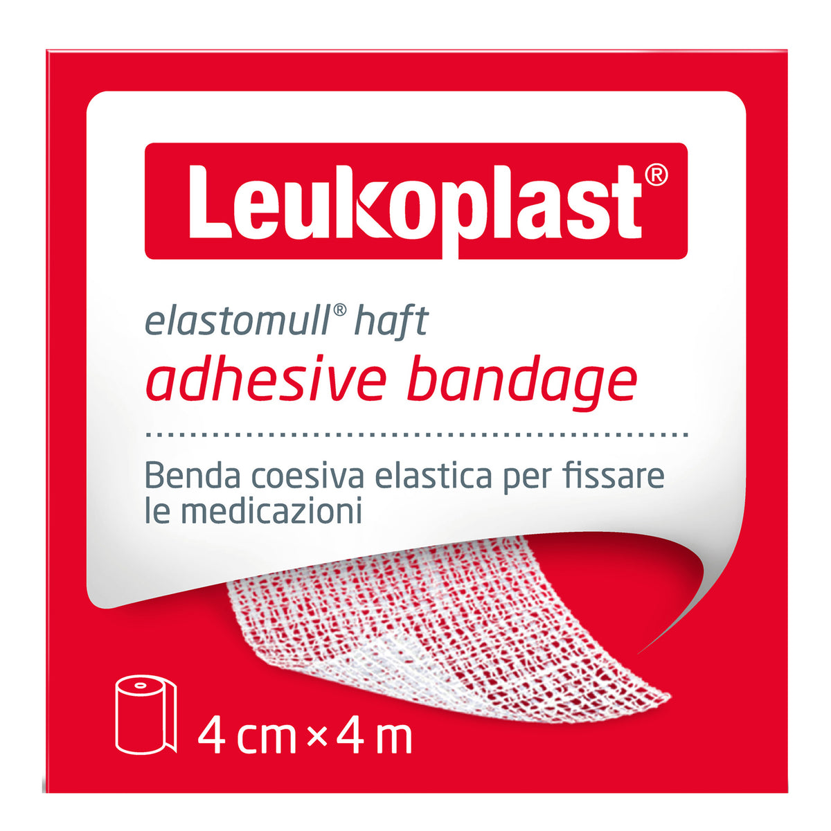 Leukoplast Elastomull Haft - Benda Elastica Coesiva 4cm X 4m  