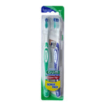 GUM Super Tip 1463 | Spazzolino Compatto Medio con Ciuffo Verde | 2 Pezzi  