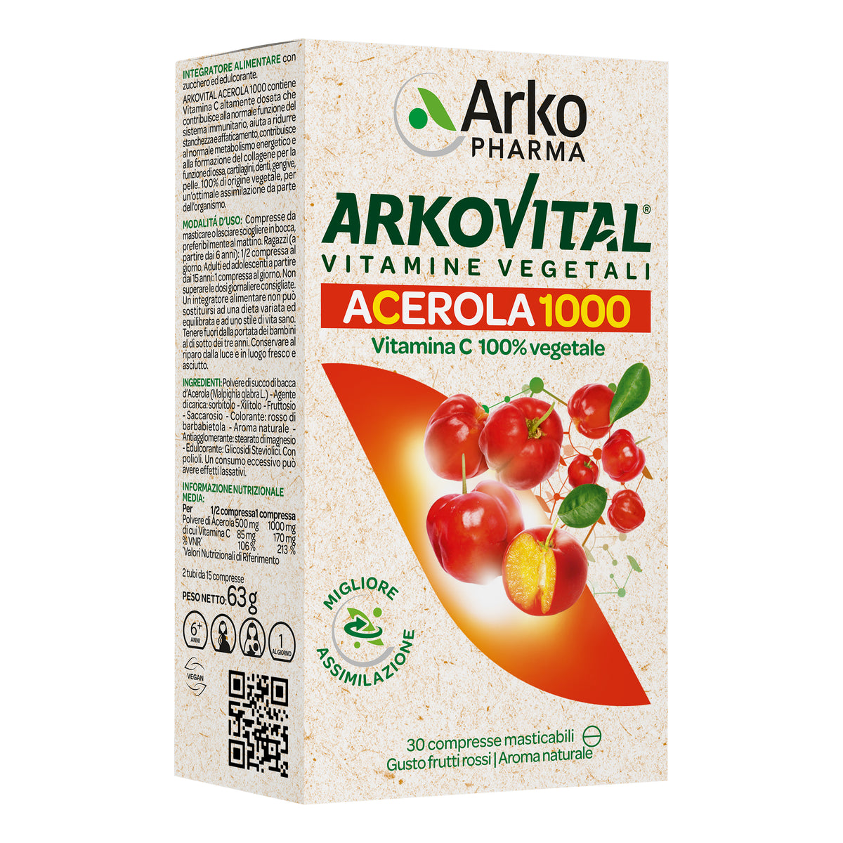 ARKOVITAL ACEROLA 1000 30CPR  