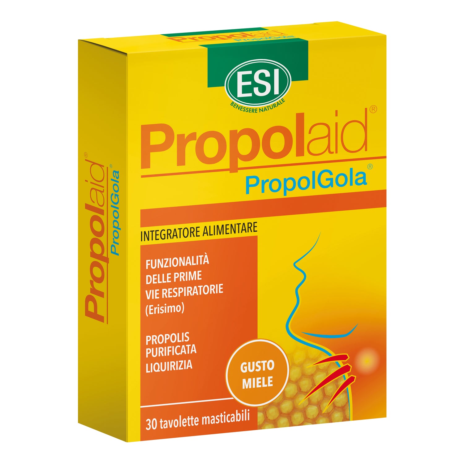 Esi Propolaid Propol Gola 30 Tavolette Masticabili Gusto Miele