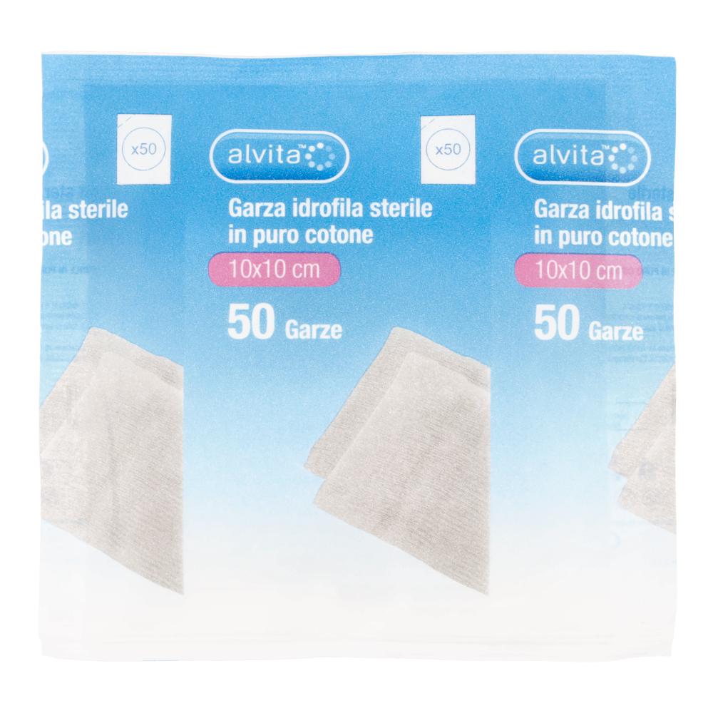 ALVITA GARZA IDROF 10X10CM 50P