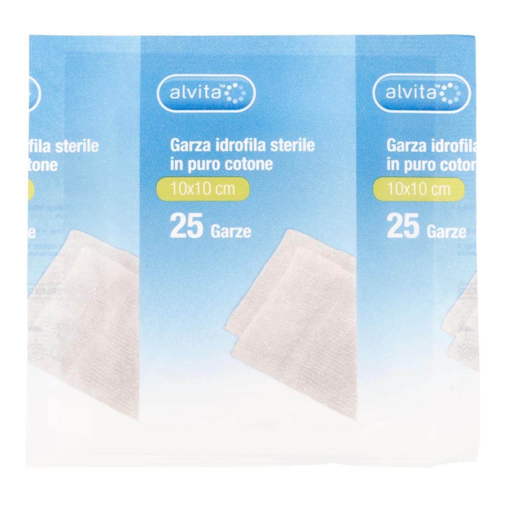 ALVITA GARZA IDROF 10X10CM 25P