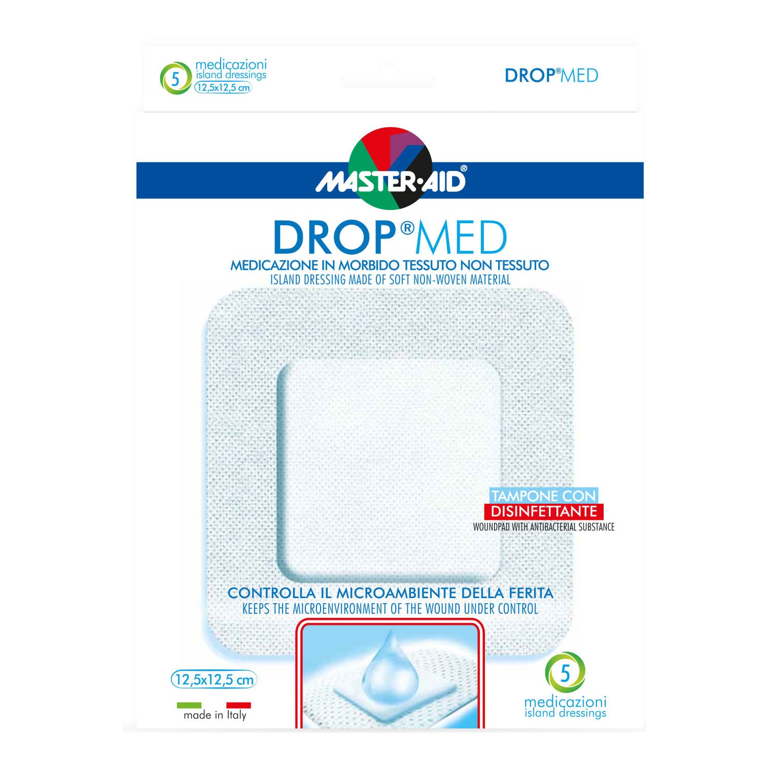 Master Aid Dropmed Cerotti 12,5 X 12,5cm 5 Pezzi