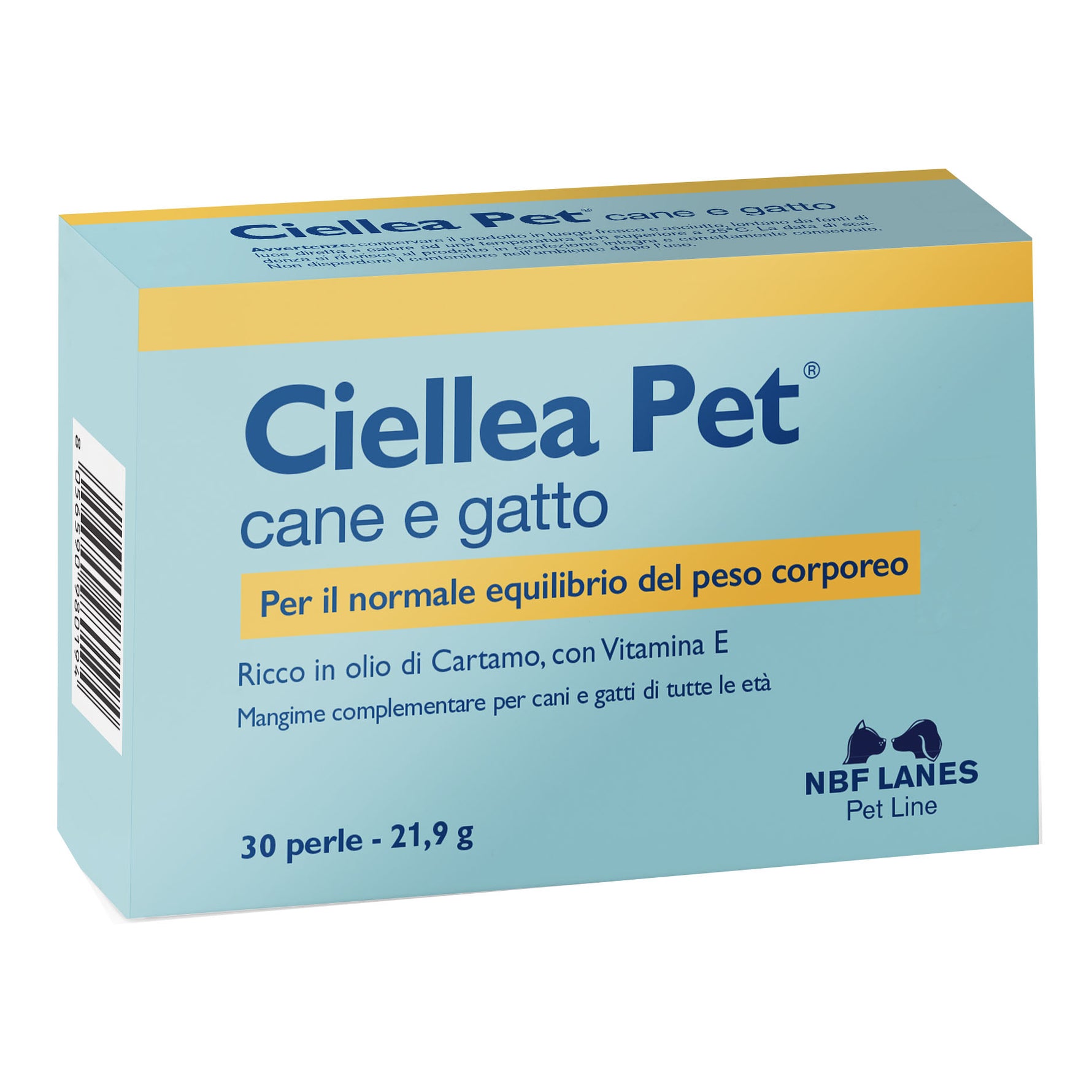 Ciellea Pet | Integratore Dimagrante Sovrappeso Cani Gatti | 30 Perle
