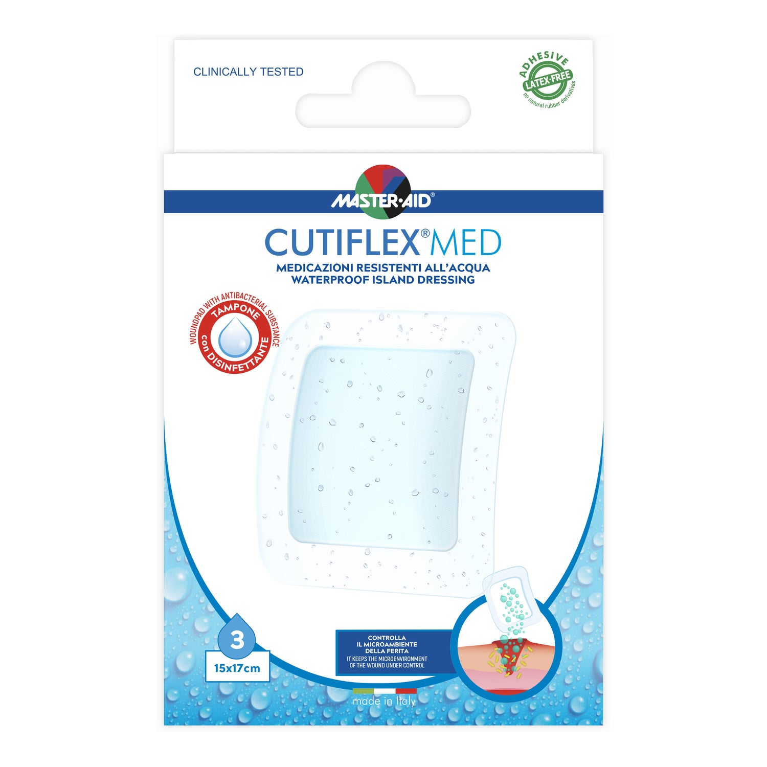 Master Aid Cutiflex Acqua Stop Cerotti 15 X 17cm 3 Pezzi