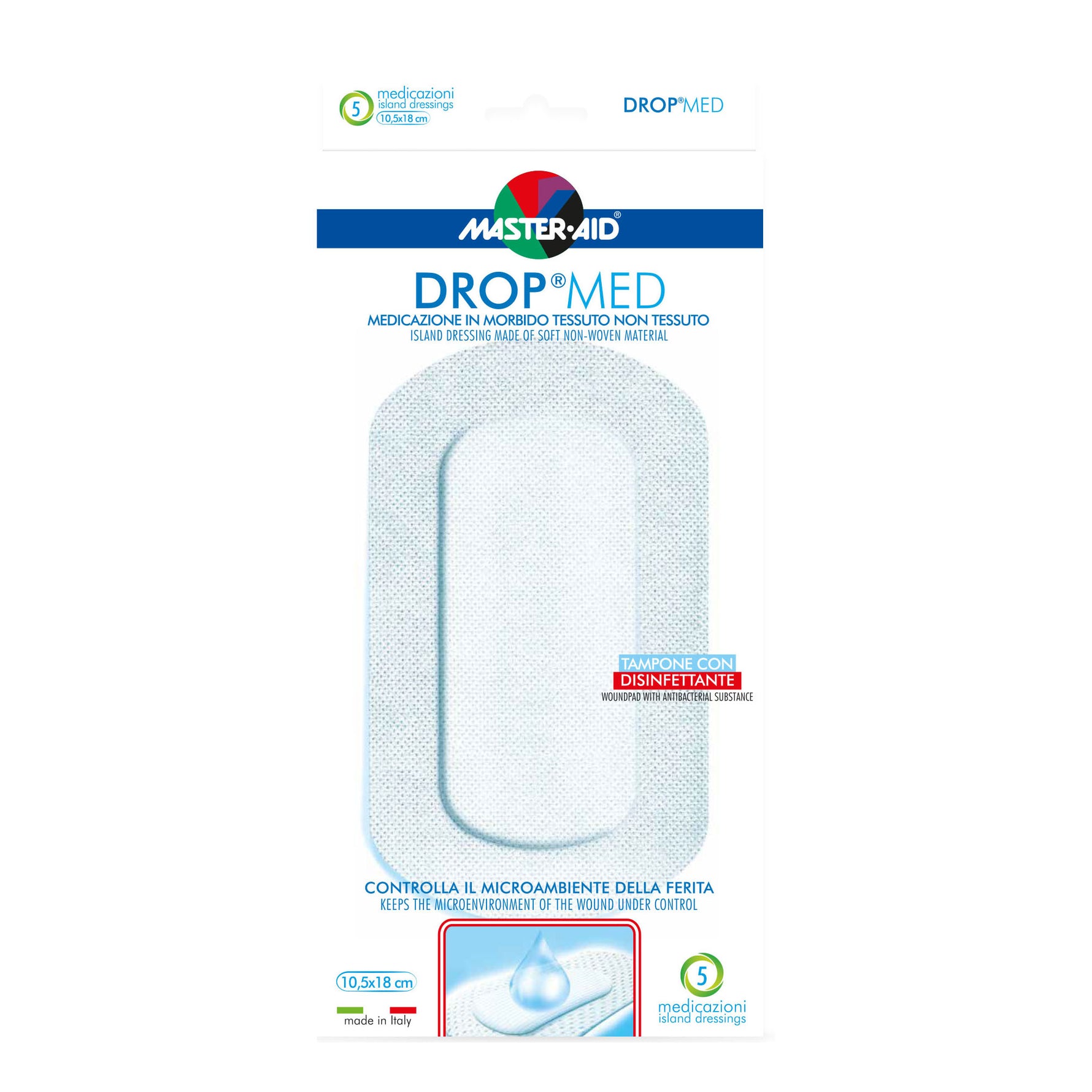 Master Aid Dropmed Medicazione Sterile 10,5 X 18cm 5 Pezzi
