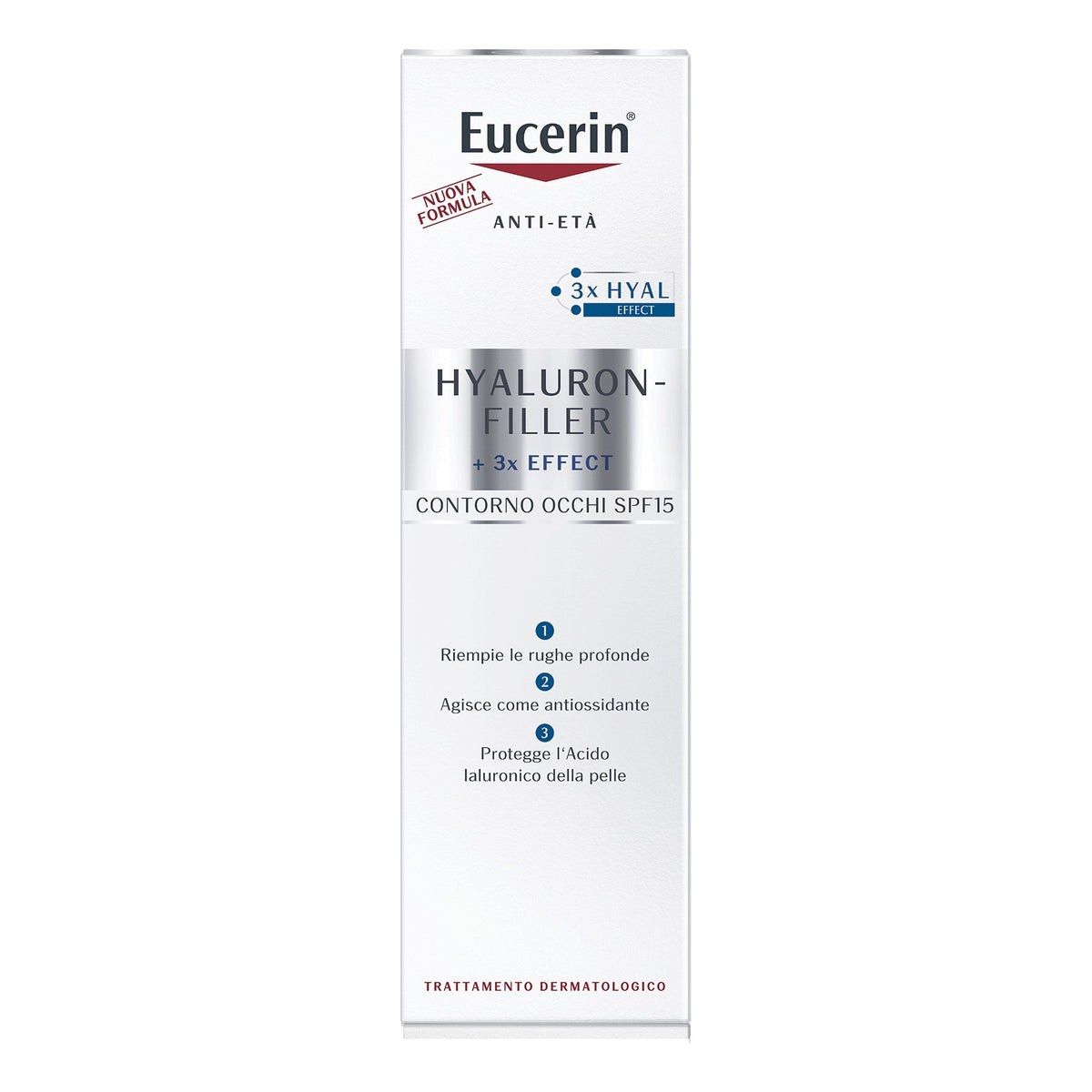 Eucerin Hyaluron-Filler + 3x Effect Contorno Occhi Antirughe Spf15 15ml  