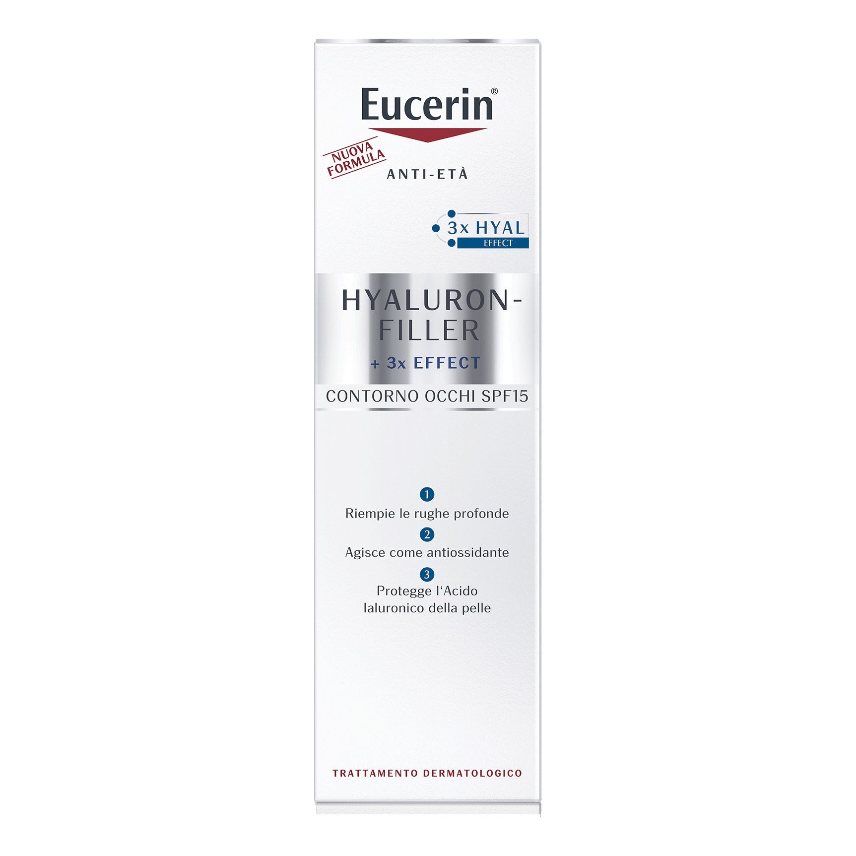 Eucerin Hyaluron-Filler + 3x Effect Contorno Occhi Antirughe Spf15 15ml
