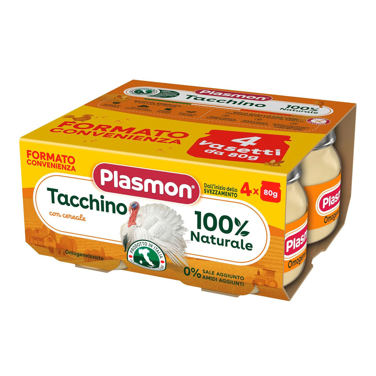 PLASMON OMOG TACCHINO 4X80G  