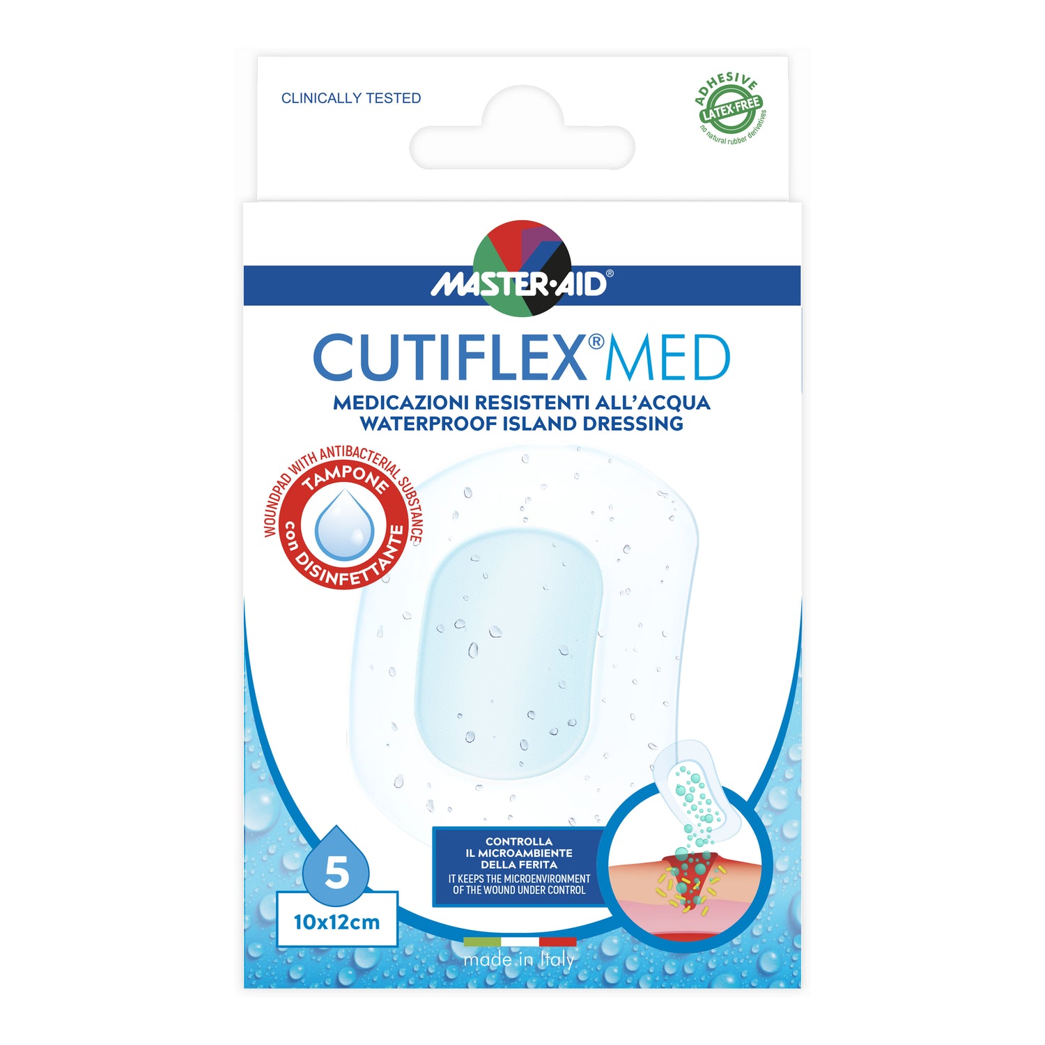 Master Aid Cutiflex Acqua Stop Cerotti 10 X 12cm 5 Pezzi