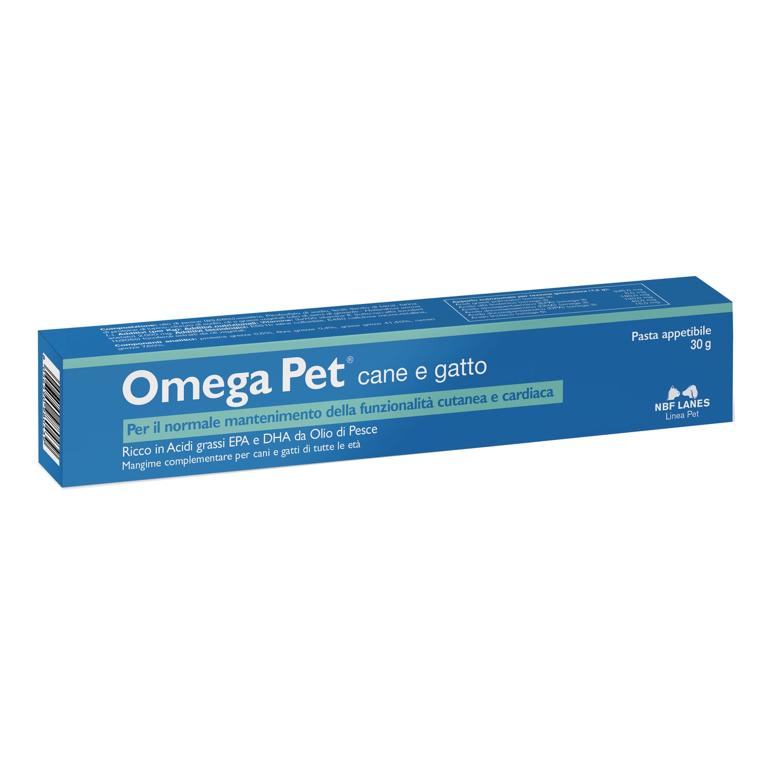 Omega Pet | Integratore Omega-3 EPA DHA Cani Gatti | Pasta 30g