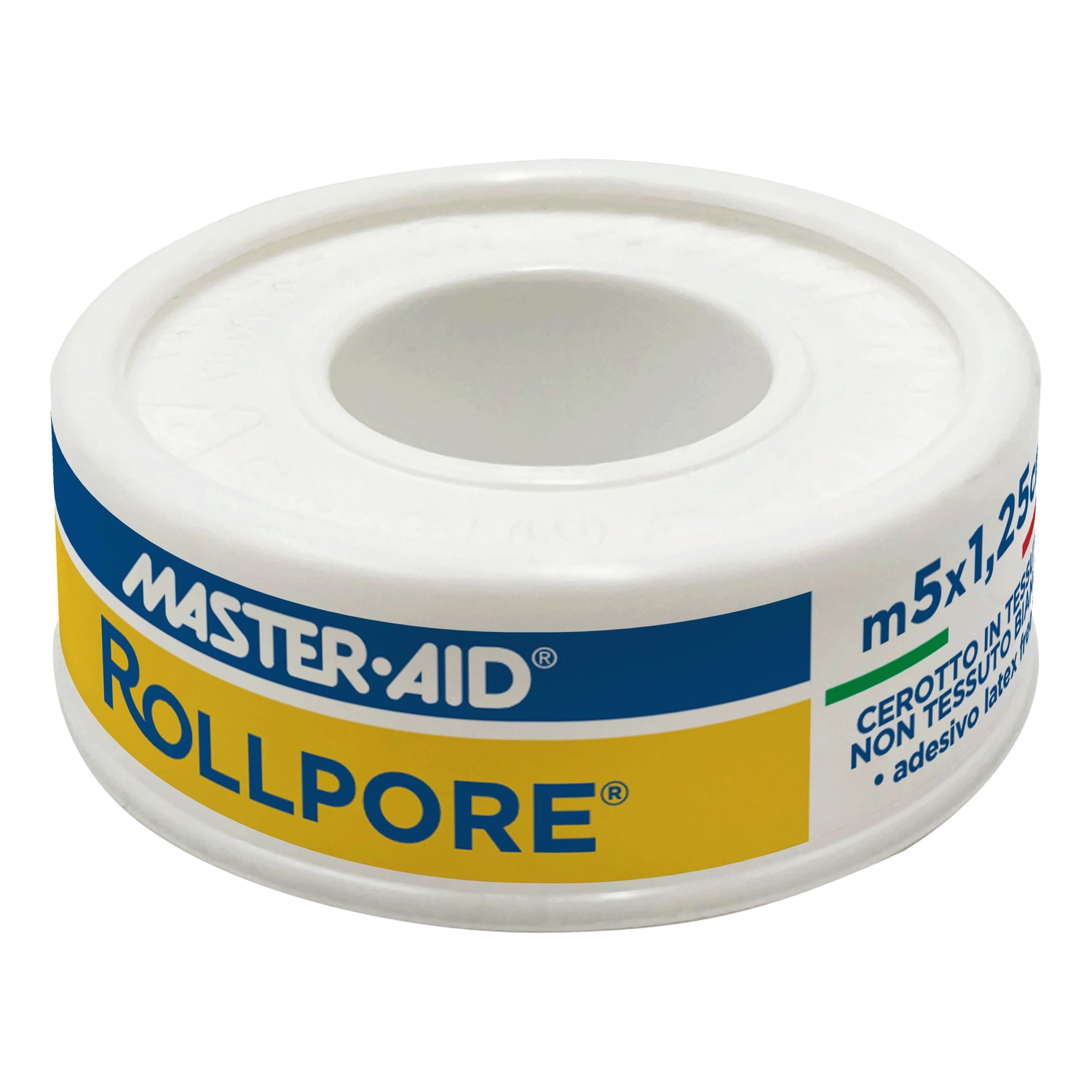 Master Aid Rollpore Cerotto Su Rocchetto Tnt Bianco 5mt X 1,25cm