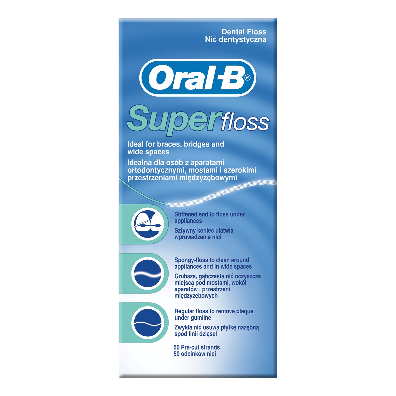 Oral-B Filo Interdentale Super Floss 50 Fili