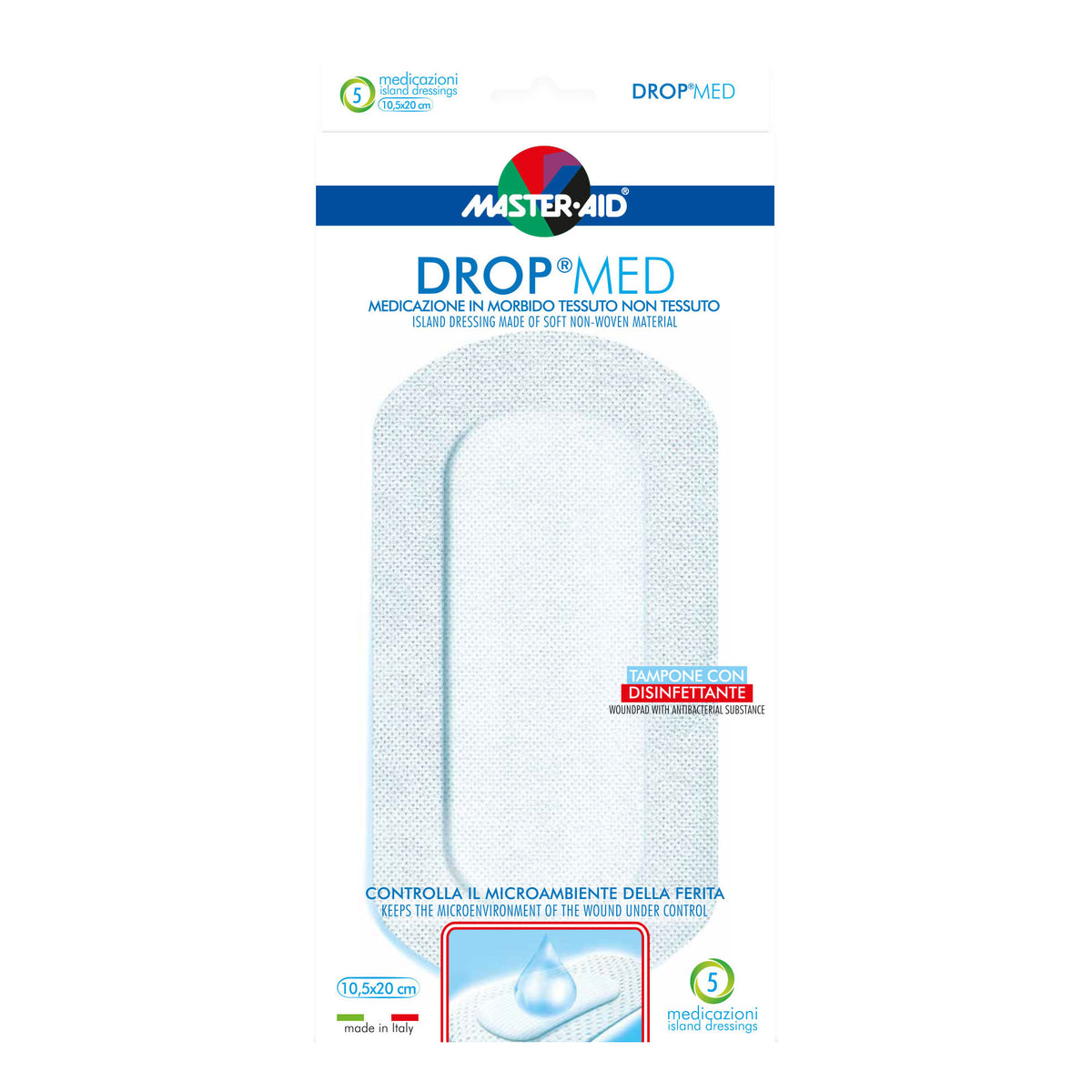 Master Aid Dropmed Cerotti 10,5 X 20 Cm 5 Pezzi  