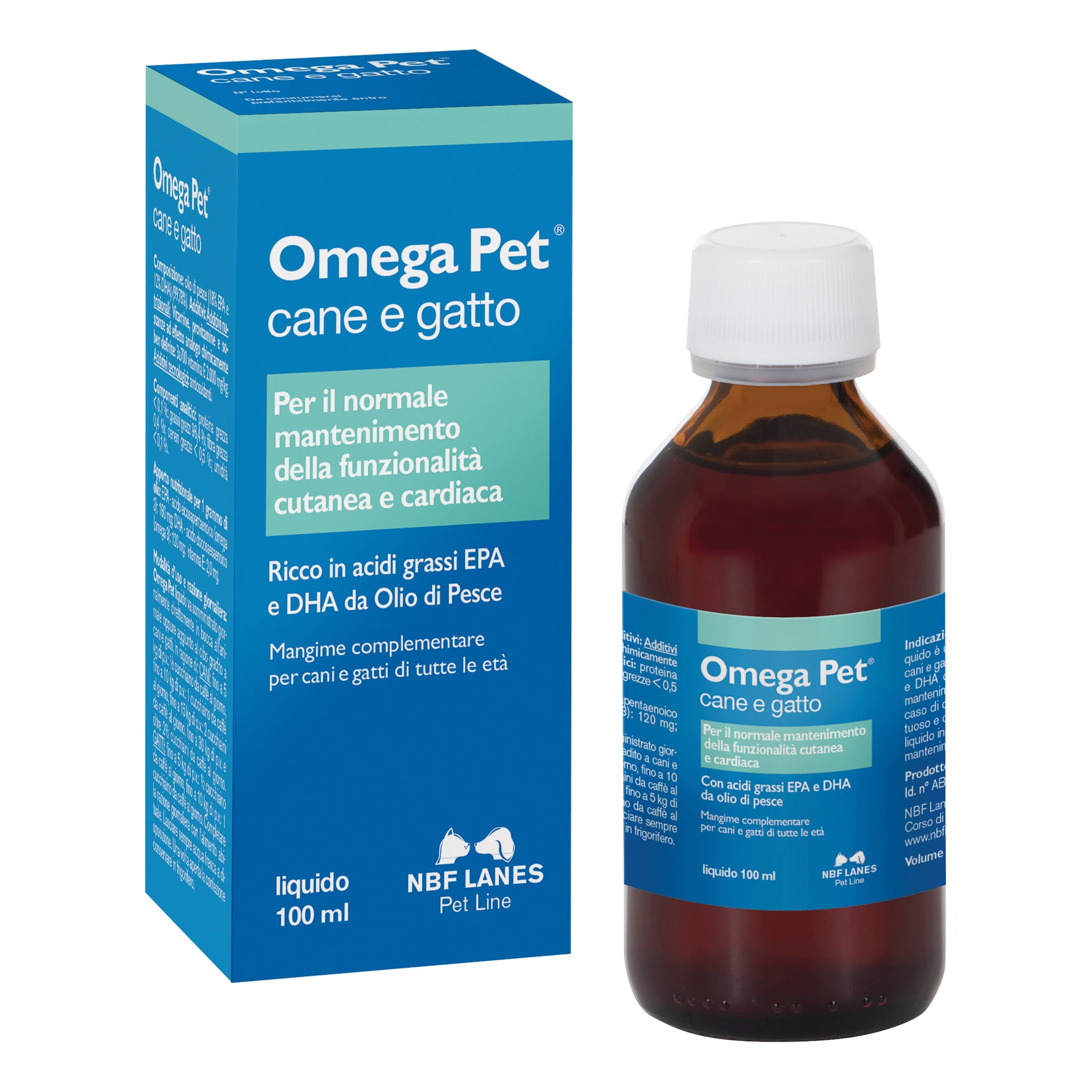 Omega Pet | Integratore Omega-3 EPA DHA Cani Gatti | Gocce 100ml
