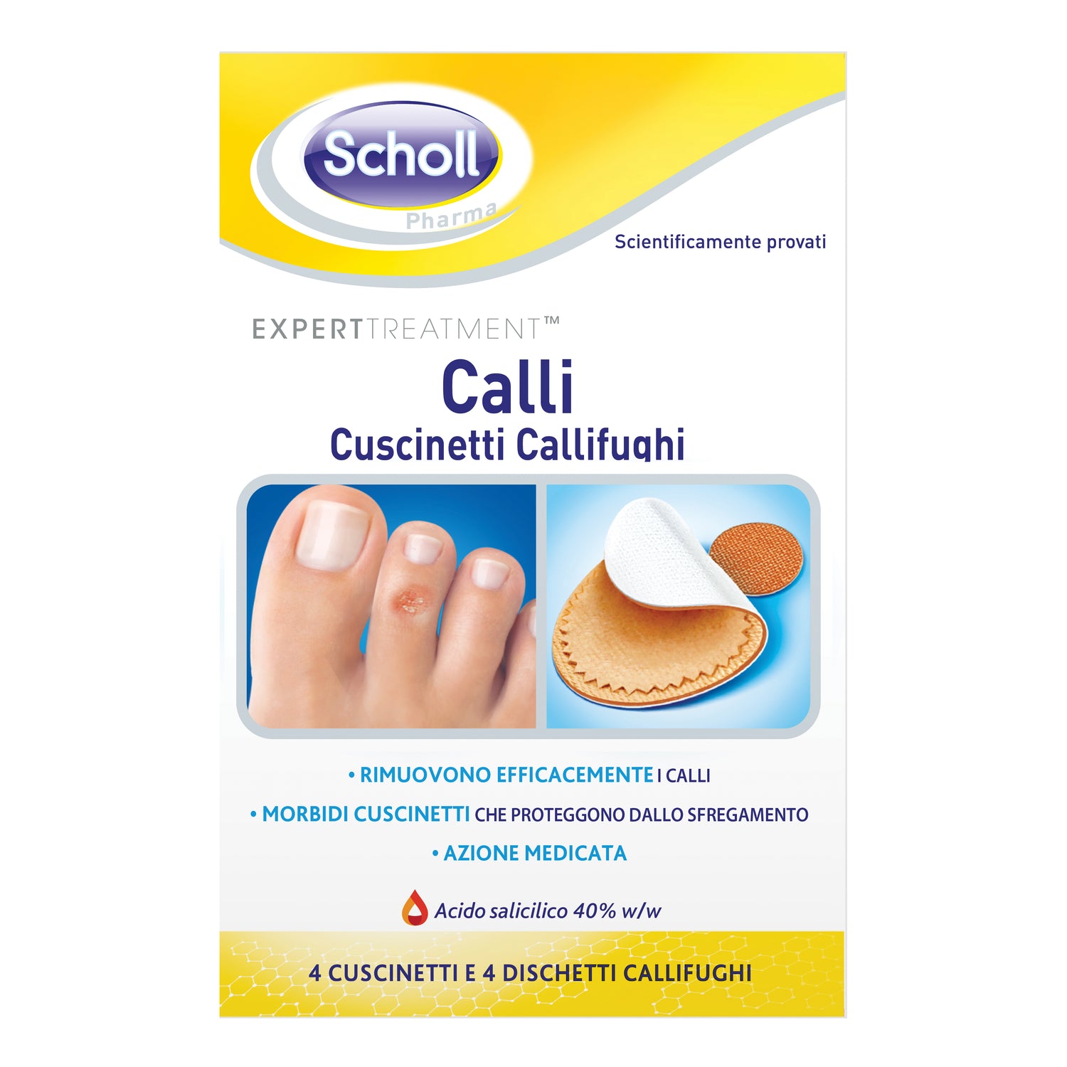 Scholl Cerotti Callifughi Per Calli Duri 4 Cerotti + 4 Dischetti