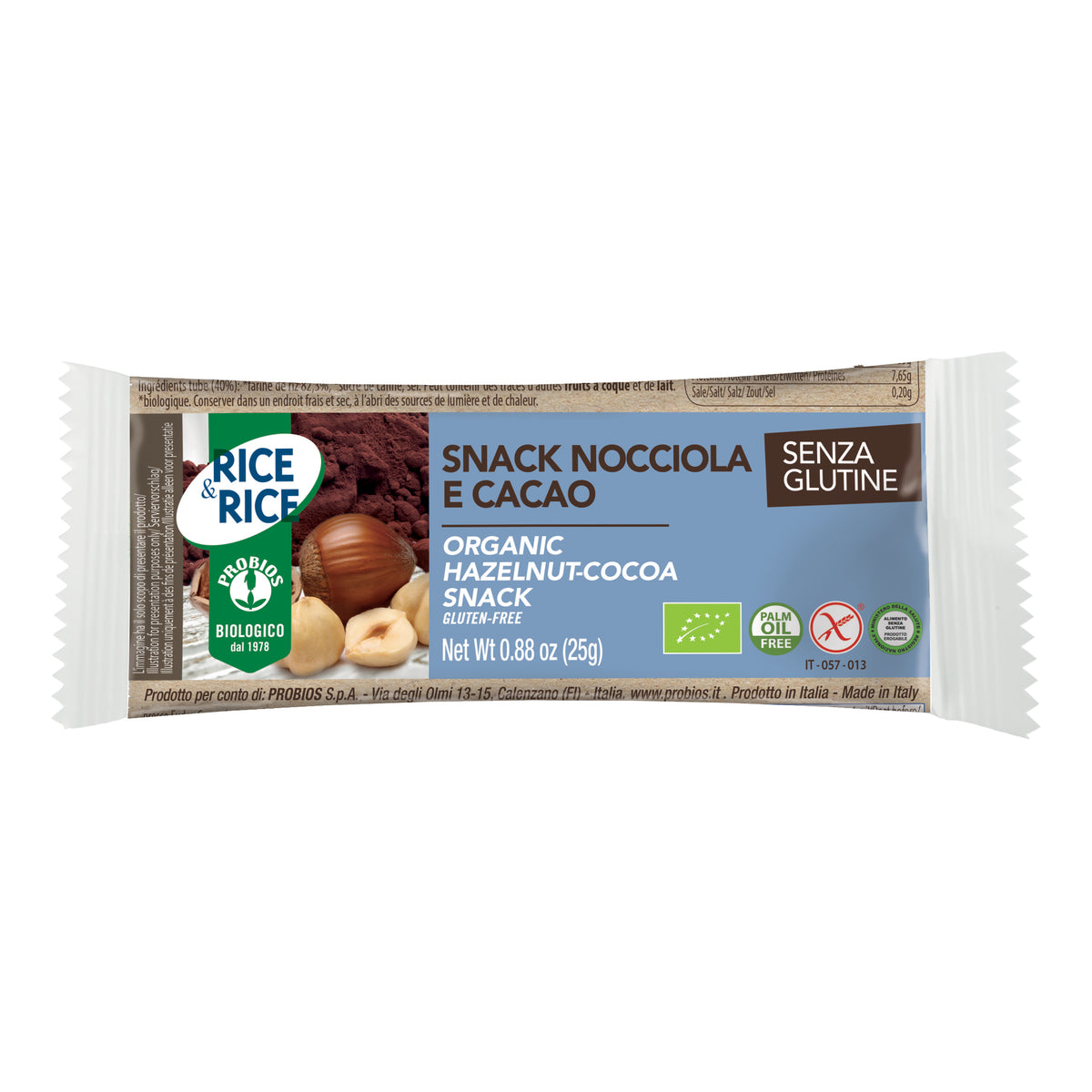 R&R SNACK RISO NOCCIOLA 25G  