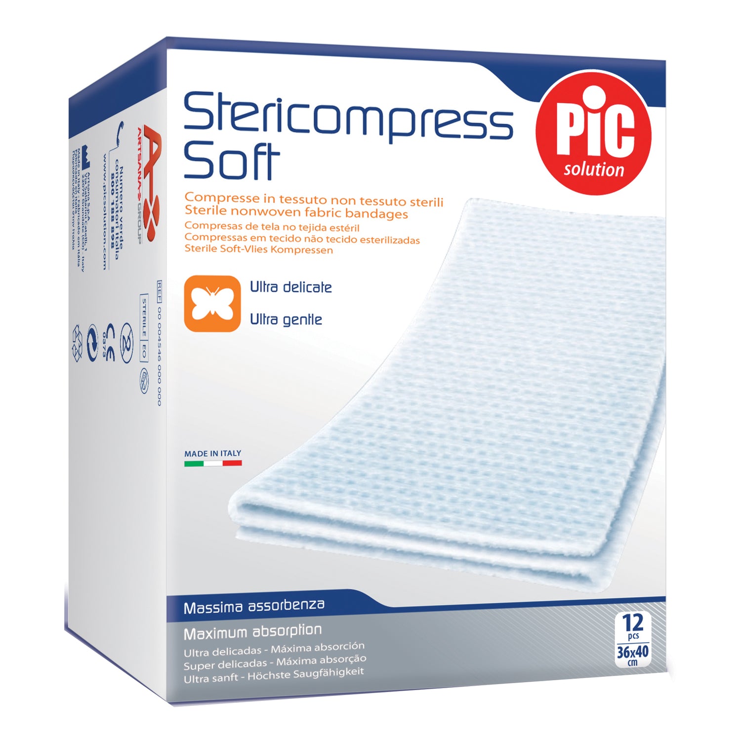 GARZA STERICOMPRESS 36X40 12PZ