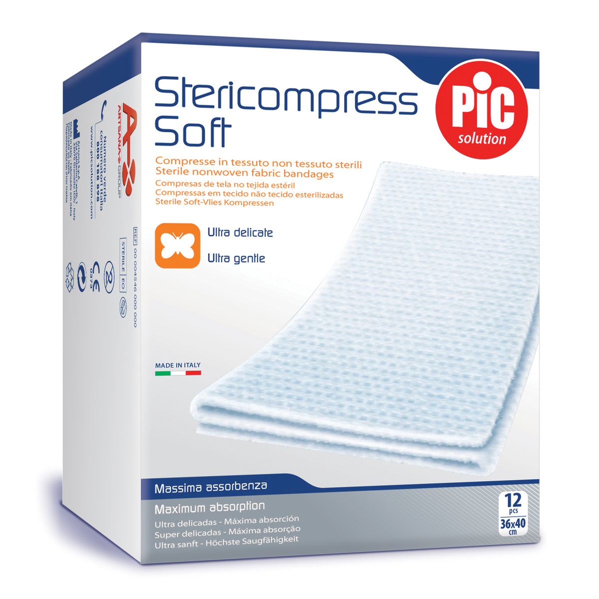 GARZA TNT PIC 10X10 25PZ FUSTE  