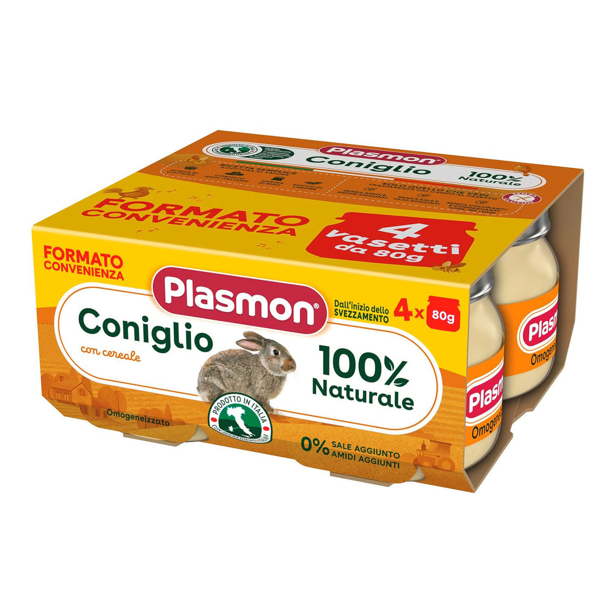 PLASMON OMOG CONIGLIO 4X80G  