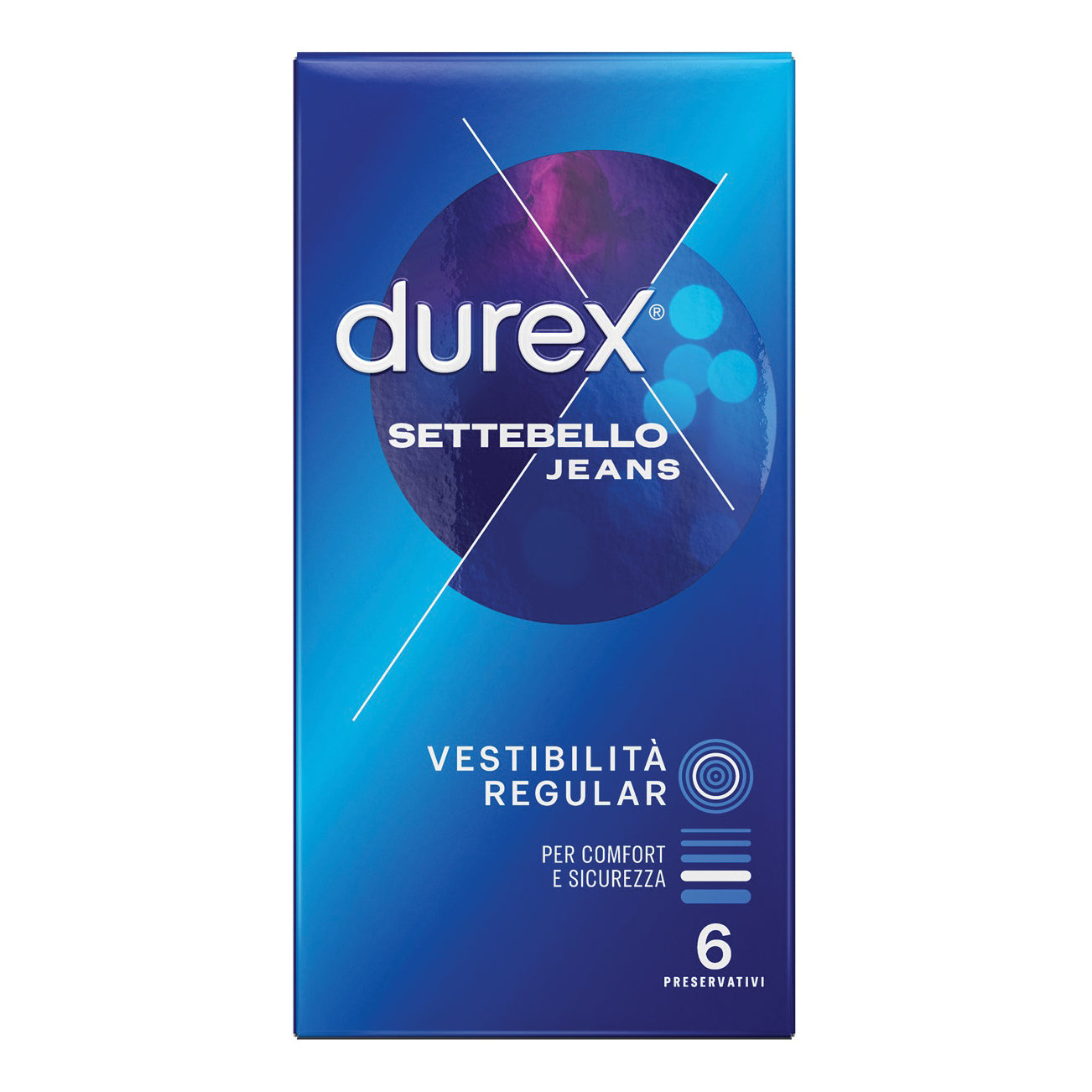 Durex Settebello Jeans | Preservativi Sottili Vestibilità Regular | 6 Profilattici
