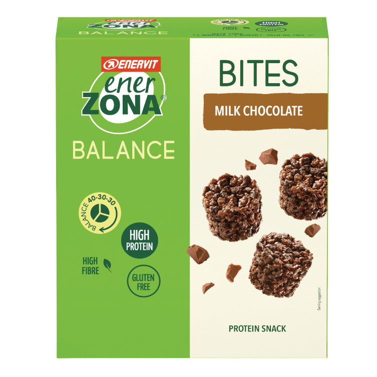 Enervit Enerzona Balance Snack Bites Minirock 40-30-30 Soia E Cioccolato Al Latte 5 Minipack Da 24g