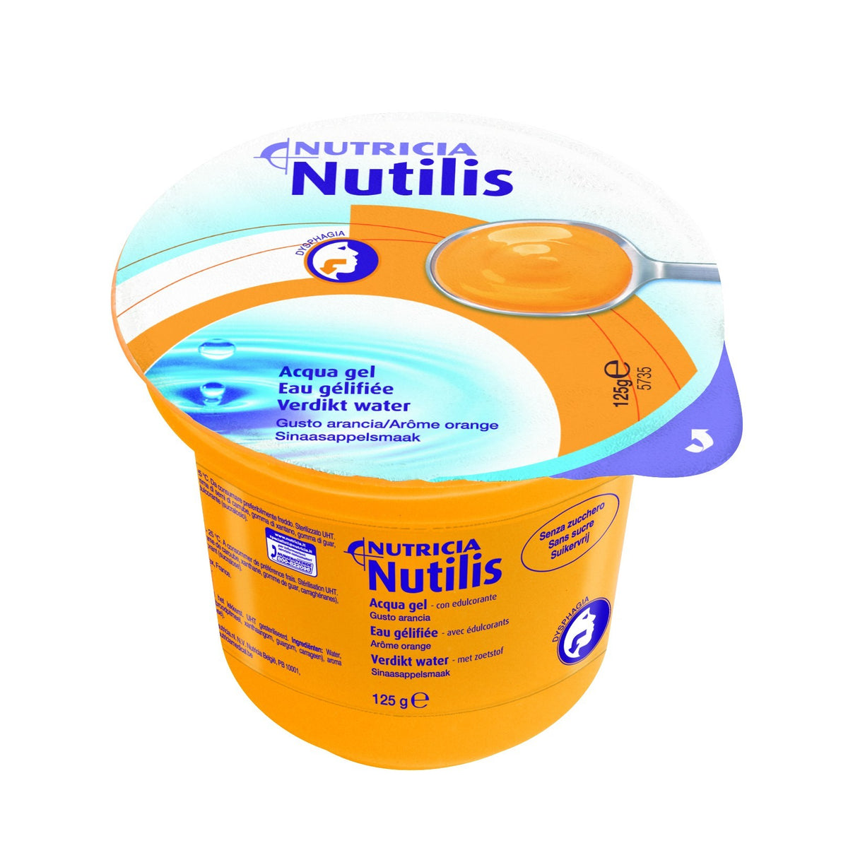 Nutilis Acqua Gel Arancia 12 Coppette Da 125g  