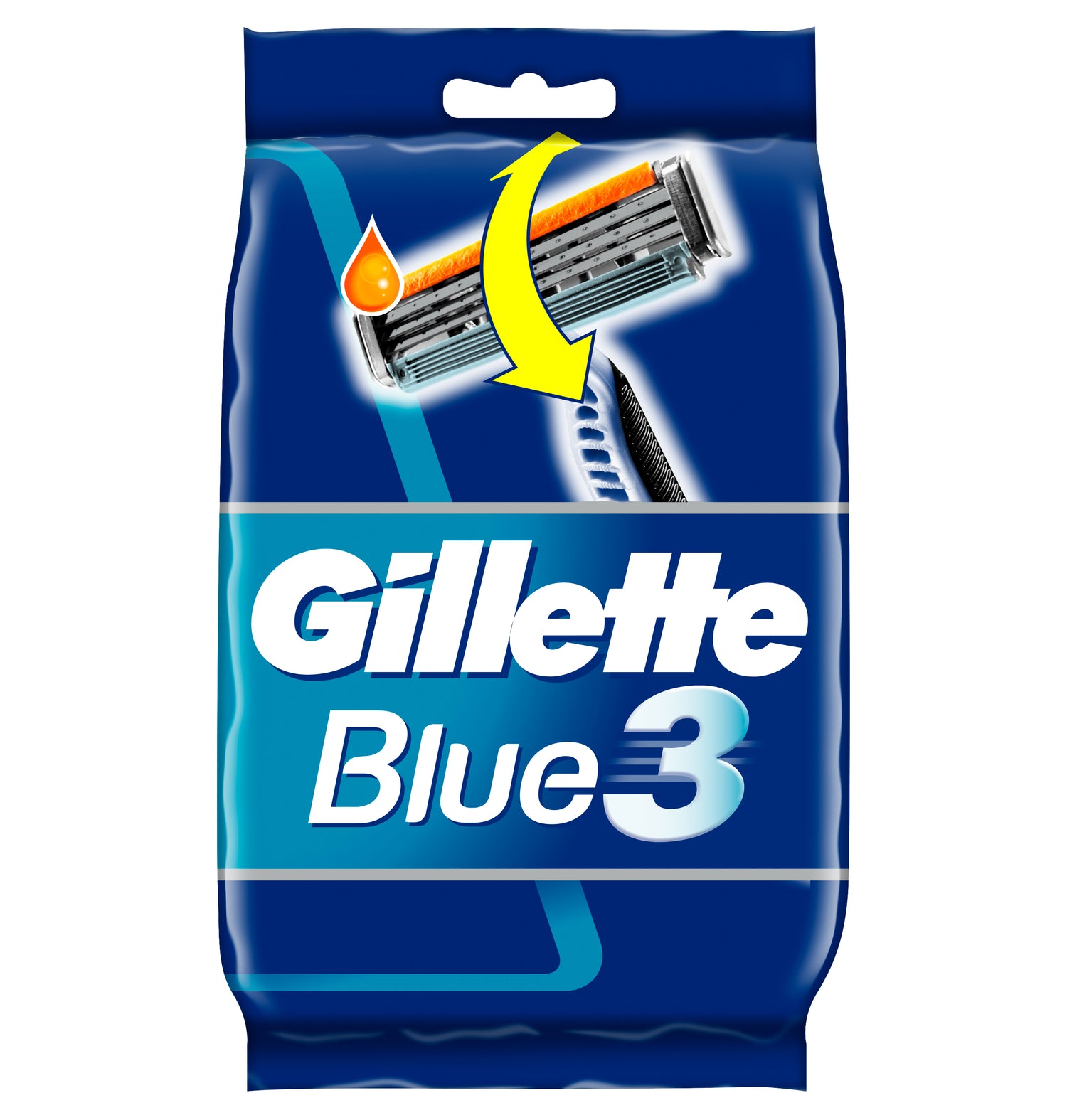 Gillette Blue 3 Lamette Usa & Getta 4 Pezzi