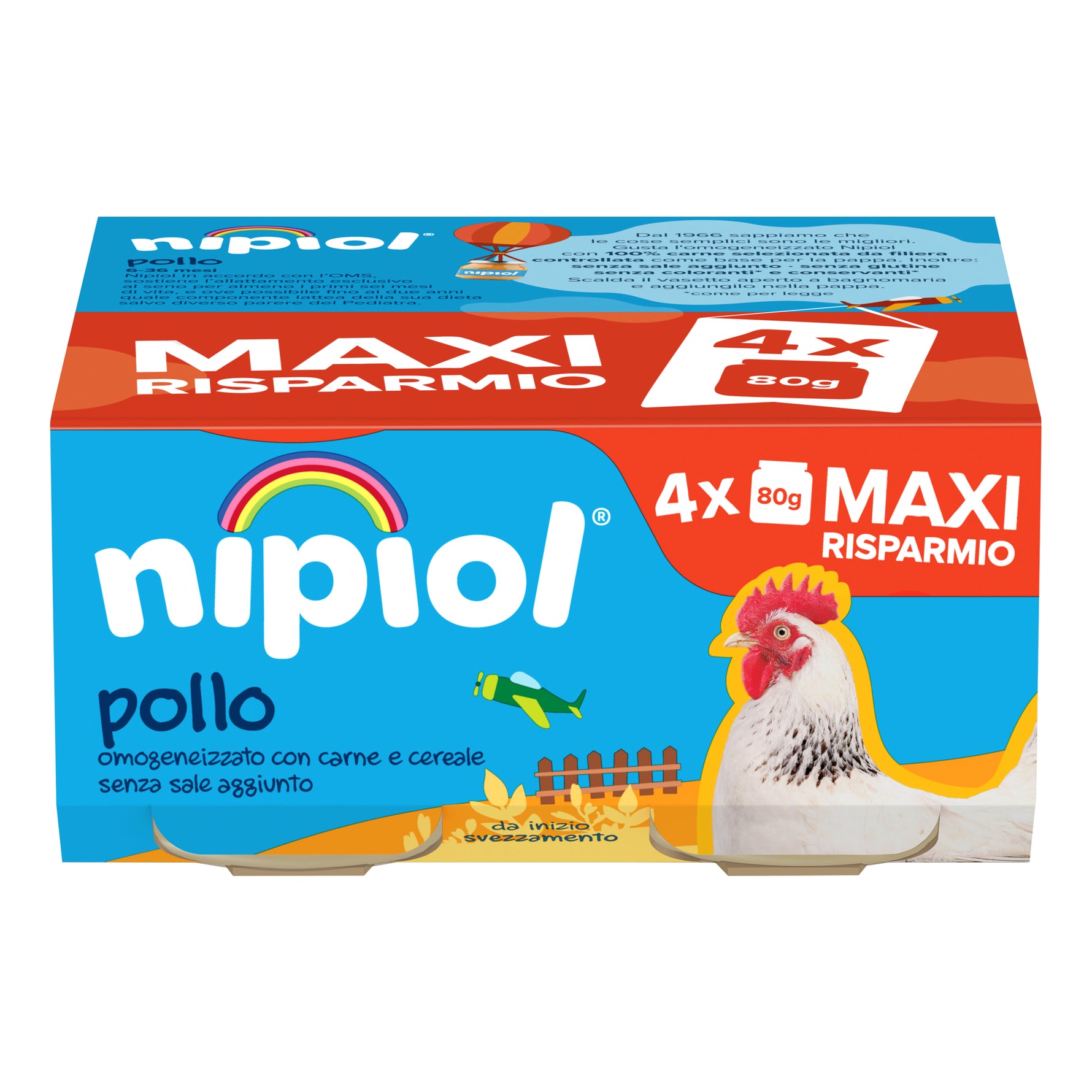 NIPIOL OMOG POLLO 4X80G
