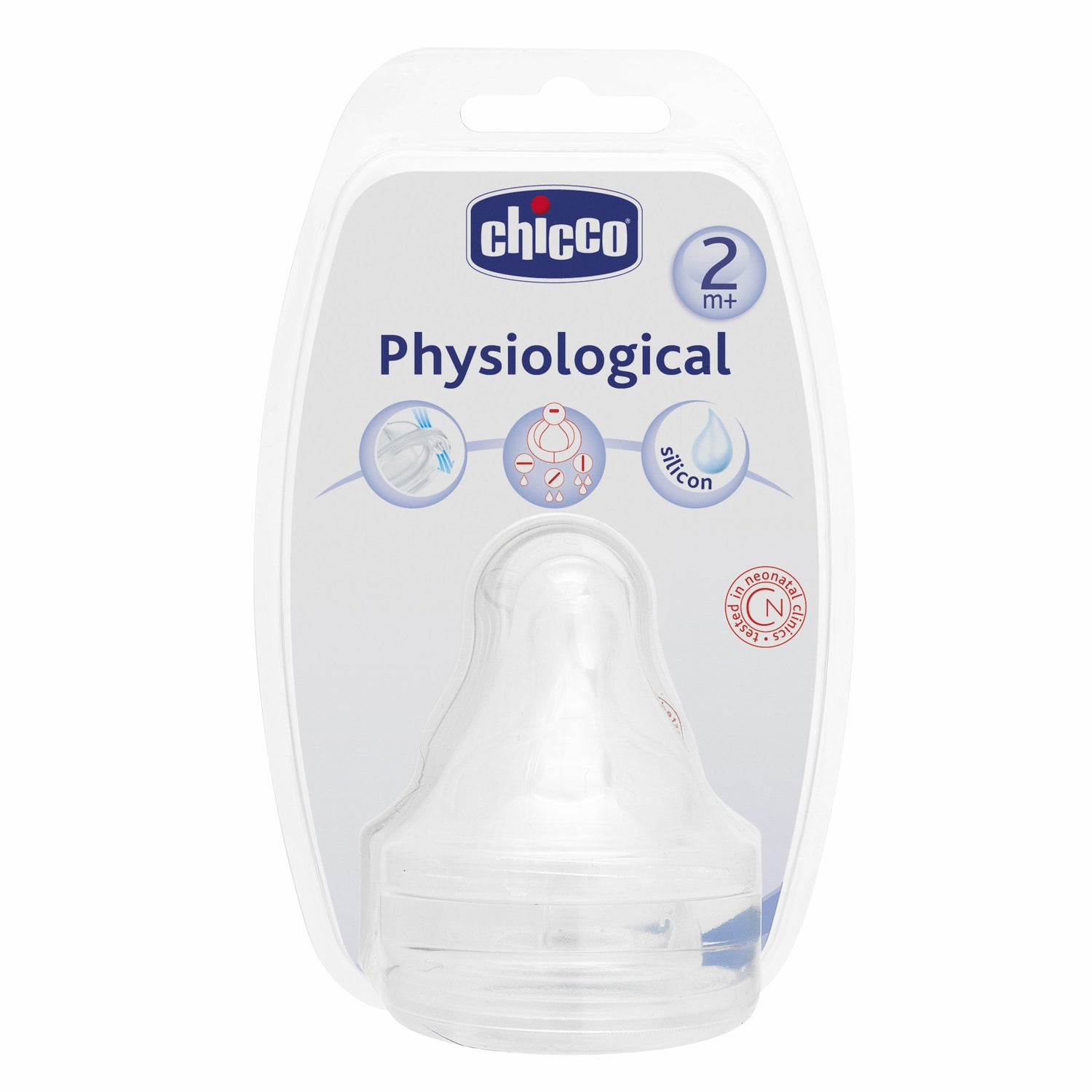 Chicco Physiological Tettarella Fisiologica Silicone Regolabile Confezione Da 2 Pezzi