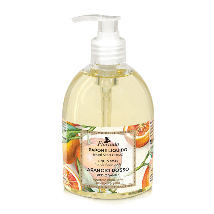 Florinda - Arancio Rosso Sapone Liquido Mani Viso E Corpo 500ml